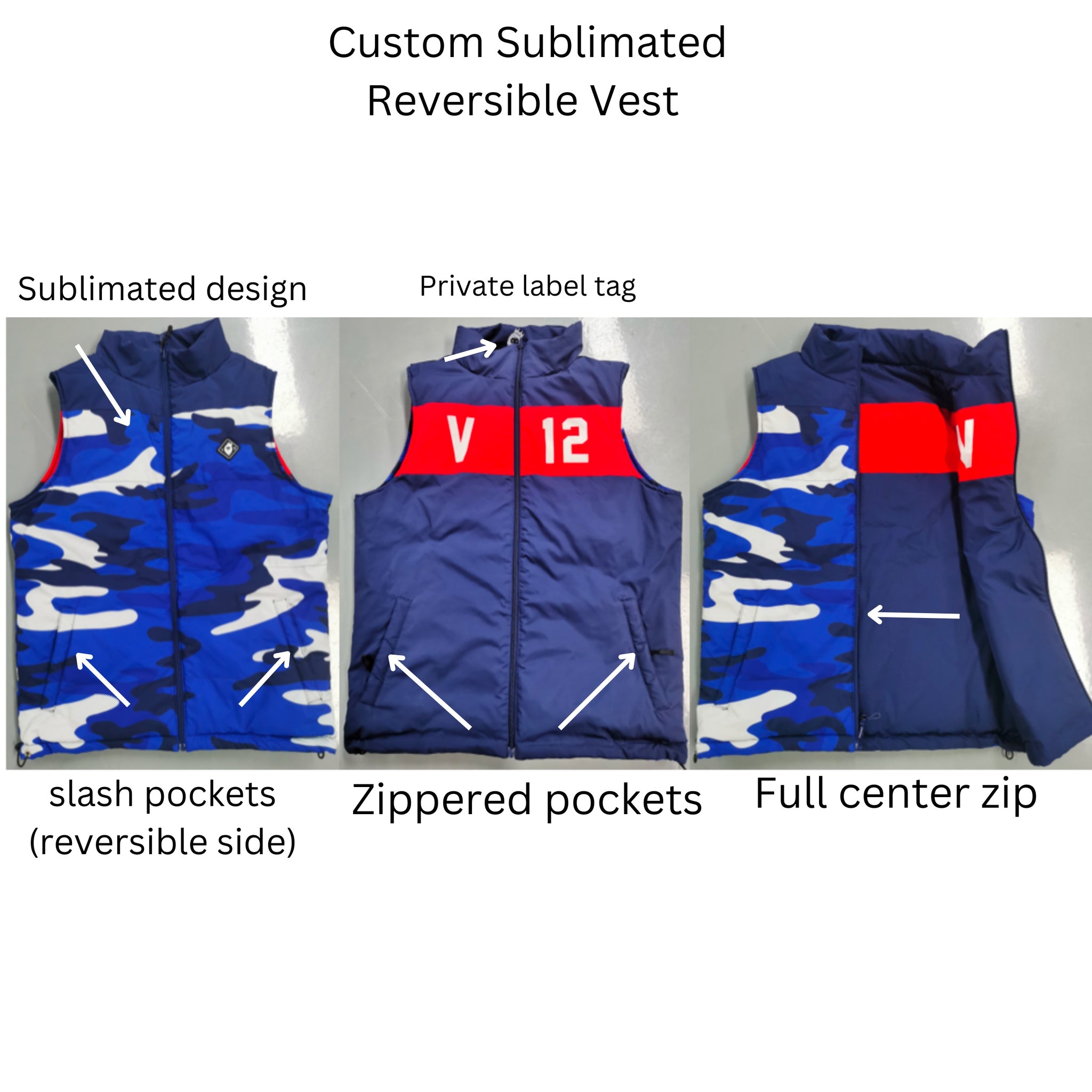 Custom Reversible Vest – Spartan Apparel & Merch