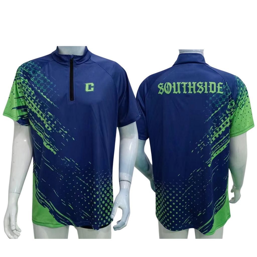 custom sublimated quarter zip baseball cage jacket