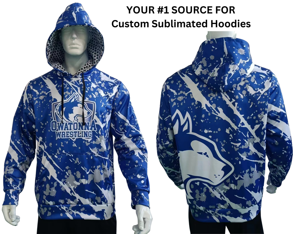 custom sublimated wrestling team hoodies