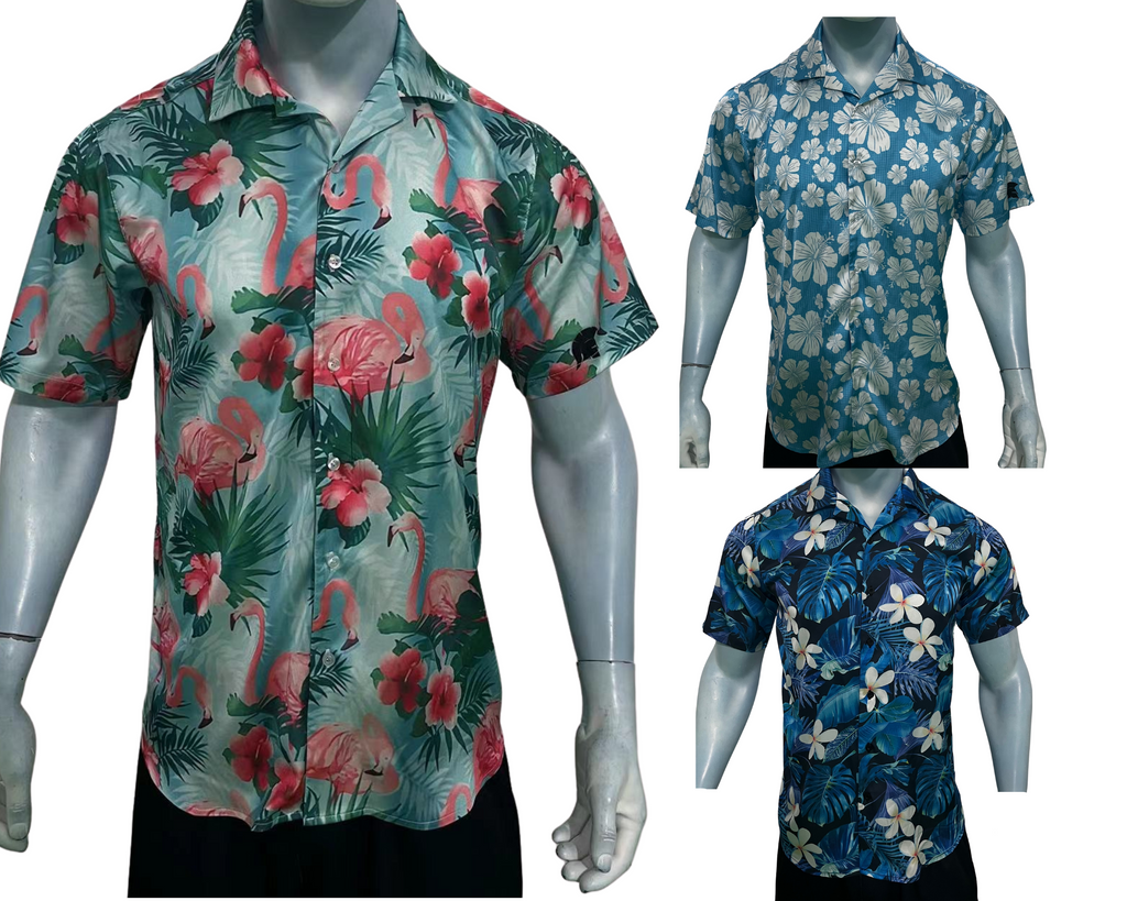custom sublimated Hawaiian camp shirts