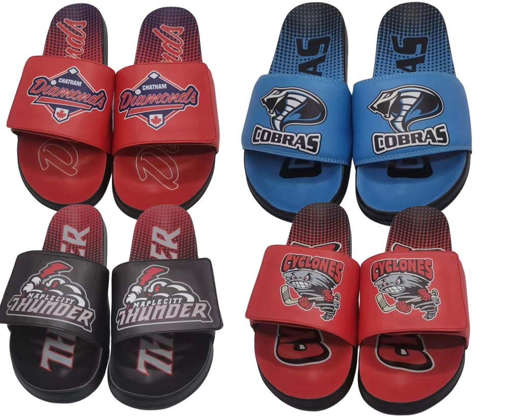 custom slide sandals for teams