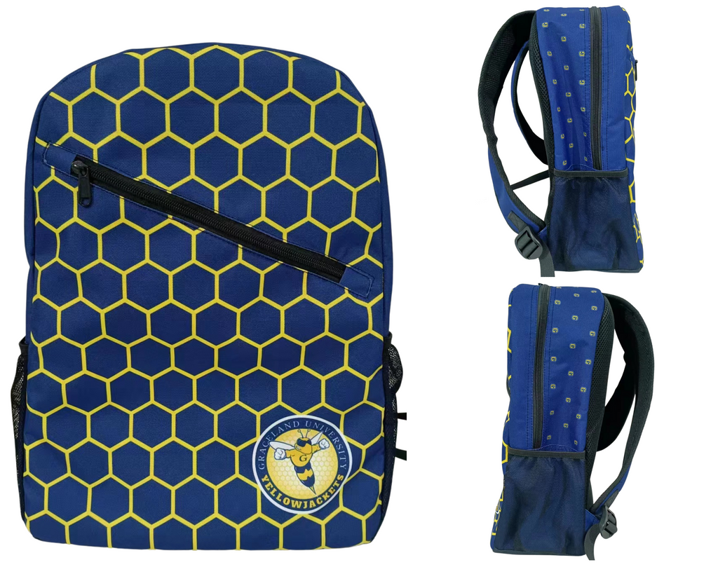 custom school logo sublimated backpack